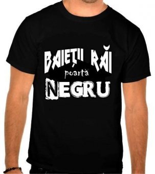 Tricou Baietii rai poarta negru