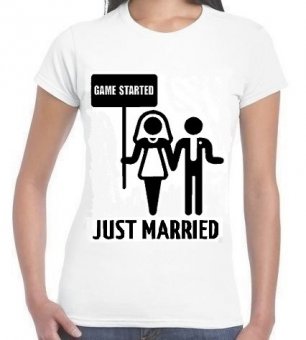 Tricou Just married dama