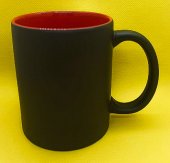 Cana termosensibila neagra cu interiorul colorat, personalizata 