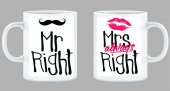 Set 2 cani Mr. Right & Mrs. Always right