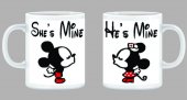 Set 2 cani She's mine & He's mine